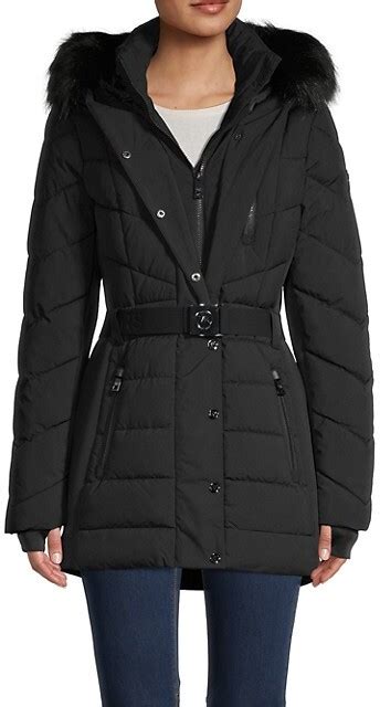 michael kors missy faux shearling trim jacket